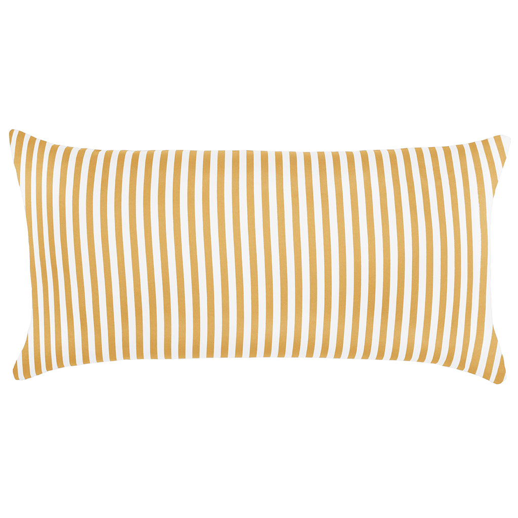 Bedroom inspiration and bedding decor | Ochre Striped Throw Pillow Duvet Cover | Crane and Canopy