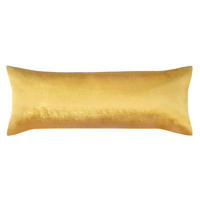 The Ochre Velvet Extra Long Lumbar Throw Pillow
