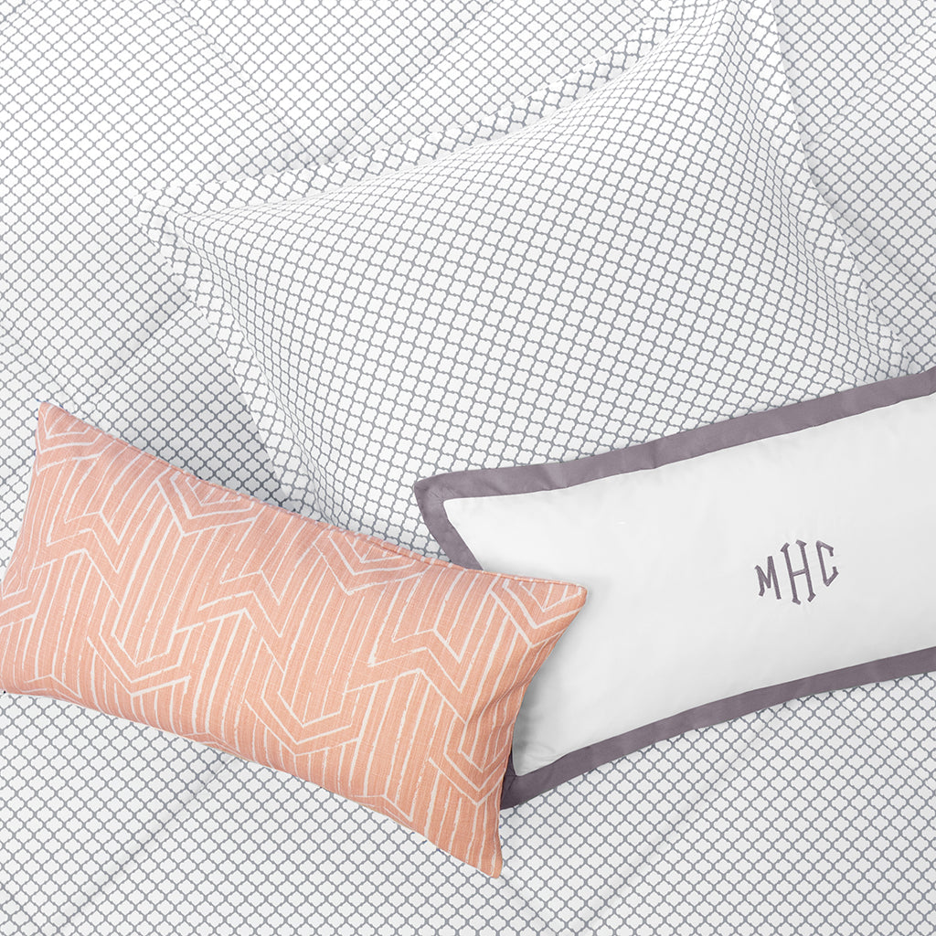 The Linden Grey Throw Pillow