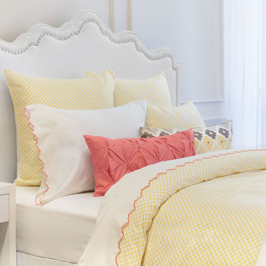 Bedroom inspiration and bedding decor | Yellow Page Sham Pair Duvet Cover | Crane and Canopy
