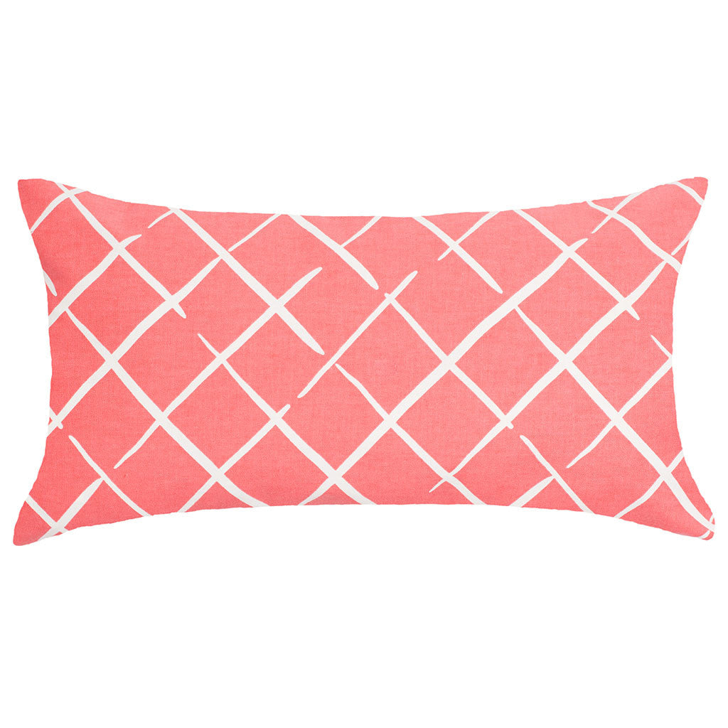 The Coral Diamonds Throw Pillow