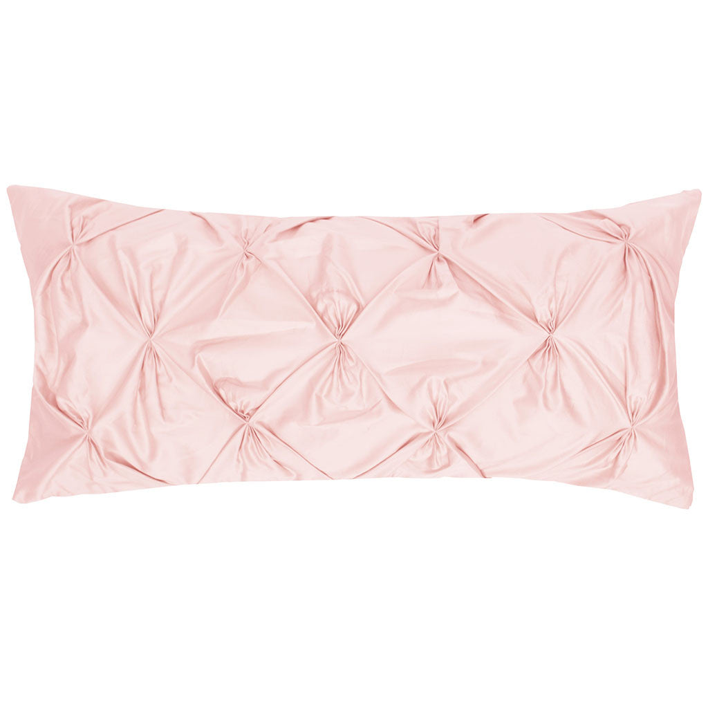 Bedroom inspiration and bedding decor | Pink Pintuck Throw Pillow Duvet Cover | Crane and Canopy