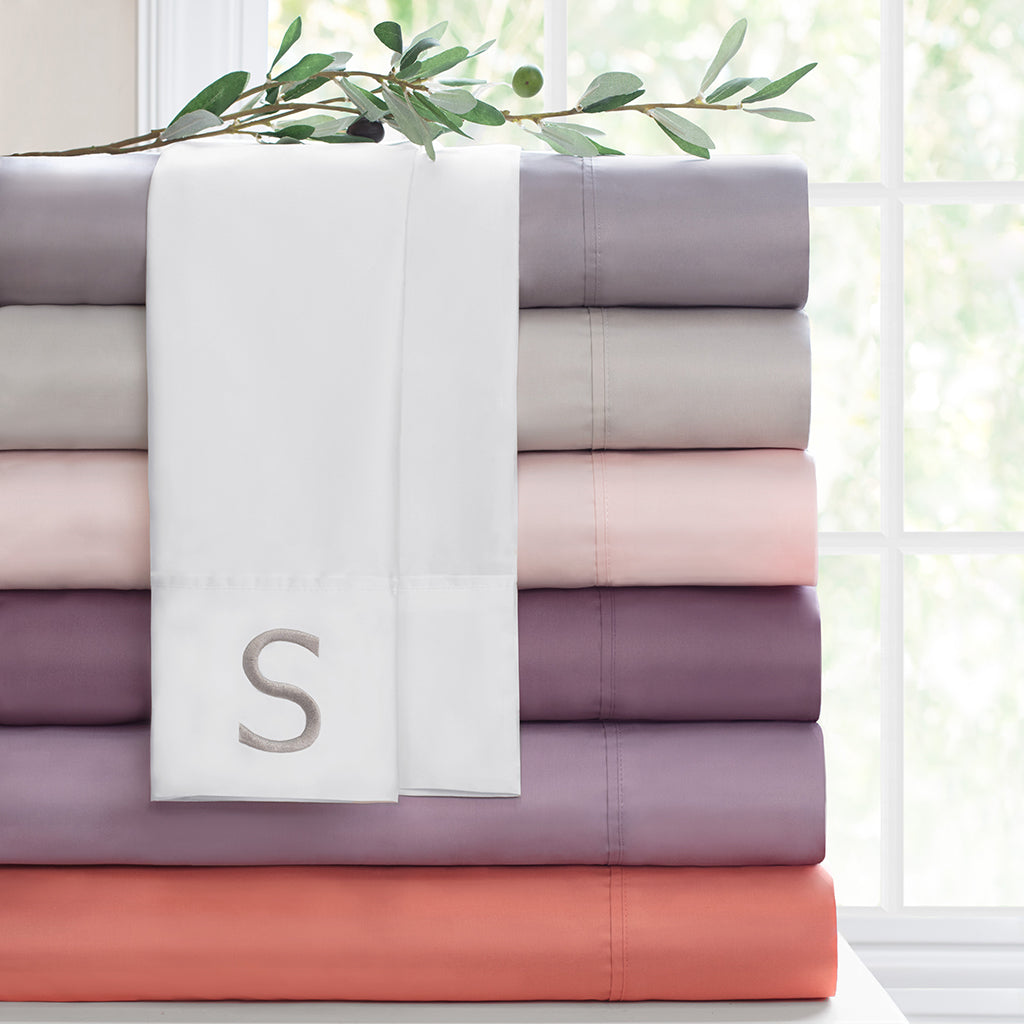 Lilac 400 Thread Count Sheet Set (Fitted, Flat, & Pillow Cases)