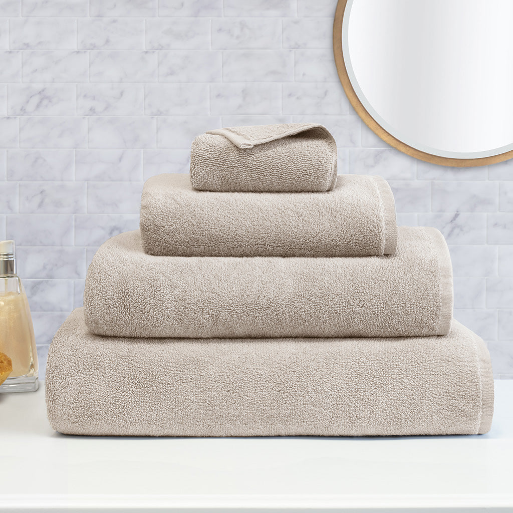 Bedroom inspiration and bedding decor | Plush Light Beige Towel Resort Bundle (4 Wash + 4 Hand + 4 Bath Towels + 2 Bath Sheets)s | Crane and Canopy