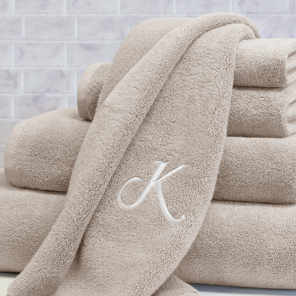 Bedroom inspiration and bedding decor | Plush Light Beige Towel Essentials Bundle (2 Wash + 2 Hand + 2 Bath Towels) Duvet Cover | Crane and Canopy
