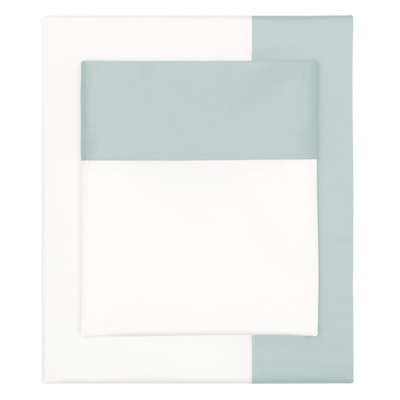 Porcelain Green Border Sheet Set (Fitted, Flat, & Pillow Cases)