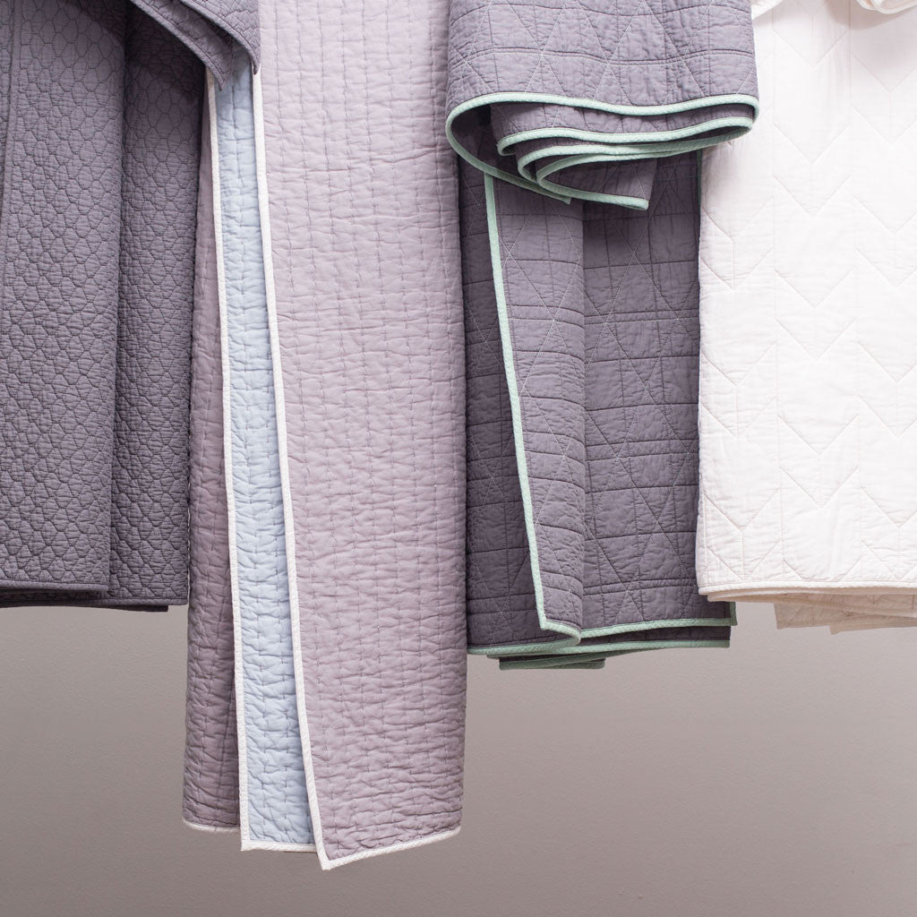 The Chevron Soft White Quilt & Sham