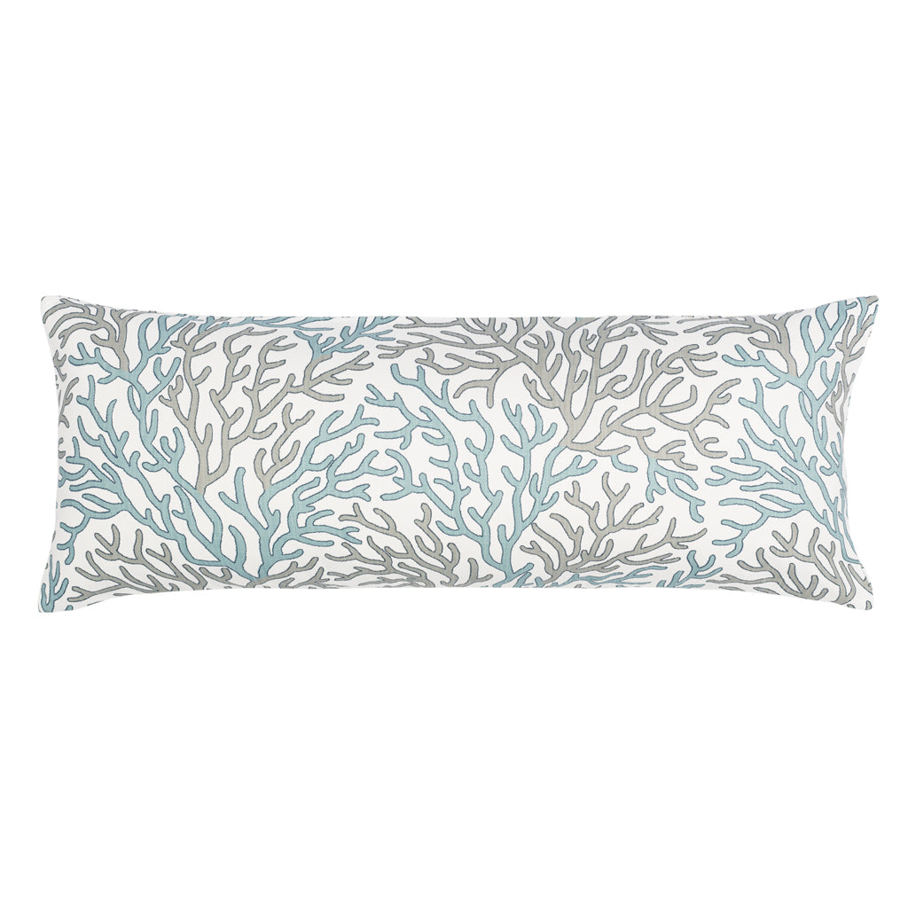 Bedroom inspiration and bedding decor | The Sea Glass and Beige Reef Extra Long Lumbar Throw Pillow Duvet Cover | Crane and Canopy