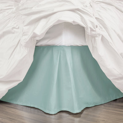 Seafoam Green Pleated Bed Skirt