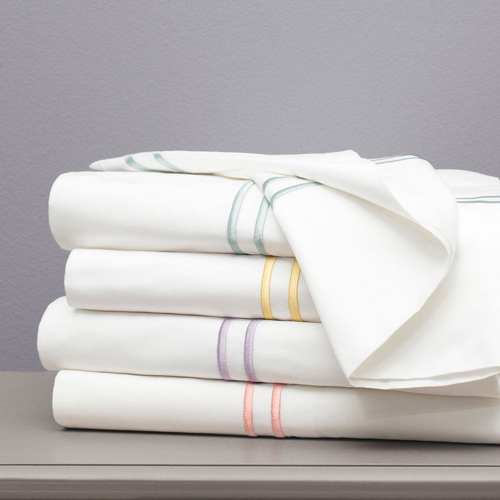 The Lilac Purple Lines Embroidered Sheet Set
