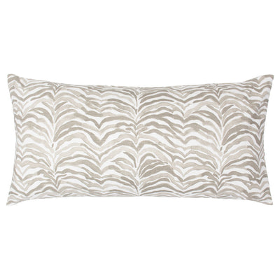 Taupe Waves Throw Pillow
