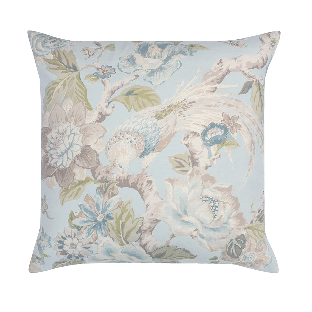 Bedroom inspiration and bedding decor | The Blue Paradise Garden Square Throw Pillow Duvet Cover | Crane and Canopy