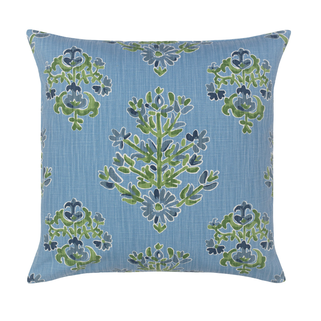 Bedroom inspiration and bedding decor | The Blue Sophia Floral Square Throw Pillow Duvet Cover | Crane and Canopy