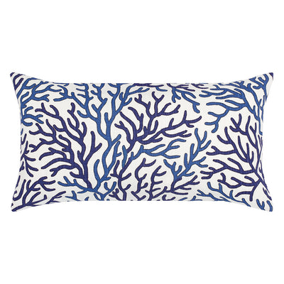 The Capri Blue and Navy Reef Throw Pillow
