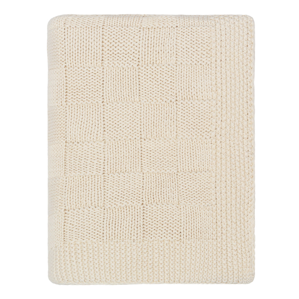 The Cream Checkered Box Throw