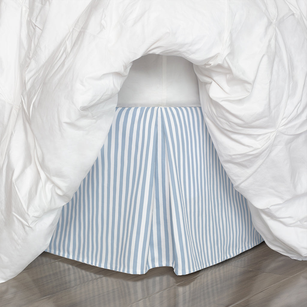 French Blue Striped Bed Skirt Crane Canopy french-blue-striped-bed-skirt-crane-canopy