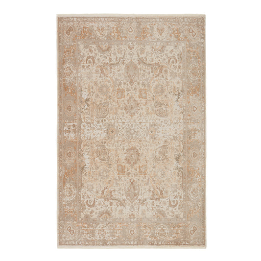 The Calista Distressed Damask Rug