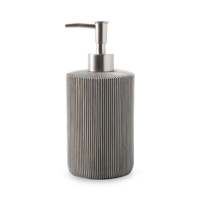 The Modern Lined Grey Bath Accessories - Soap/Lotion Pump