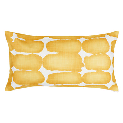 The Mustard Shibori Brush Throw Pillow