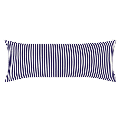 The Navy Blue Striped Extra Long Lumbar Throw Pillow
