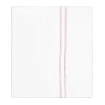 Pink Lines Embroidered Flat Sheet