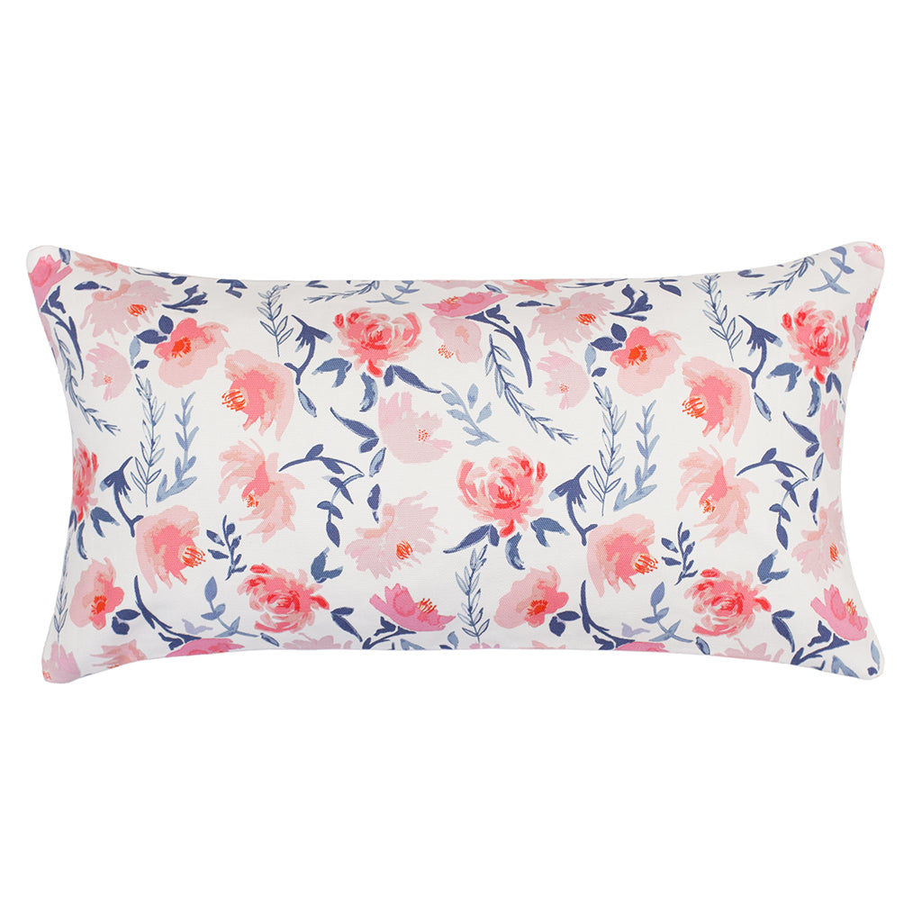 Bedroom inspiration and bedding decor | The Pink and Blue Botanical Throw Pillow Duvet Cover | Crane and Canopy