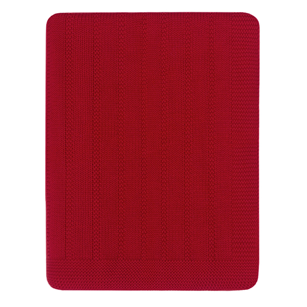 Bedroom inspiration and bedding decor | The Red Border Ribbed Knit Throw Duvet Cover | Crane and Canopy