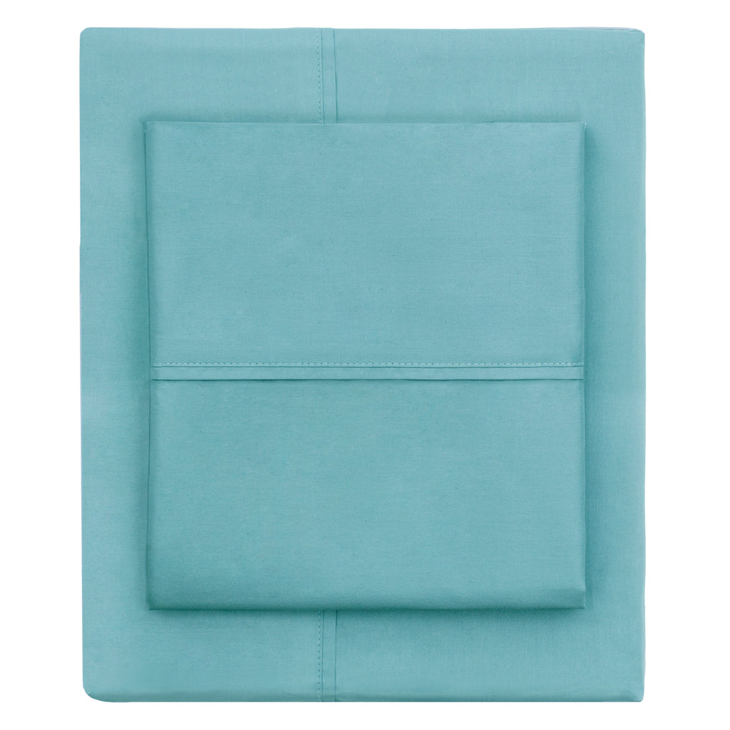 Bedroom inspiration and bedding decor | Turquoise 400 Thread Count Pillowcase Pair Duvet Cover | Crane and Canopy