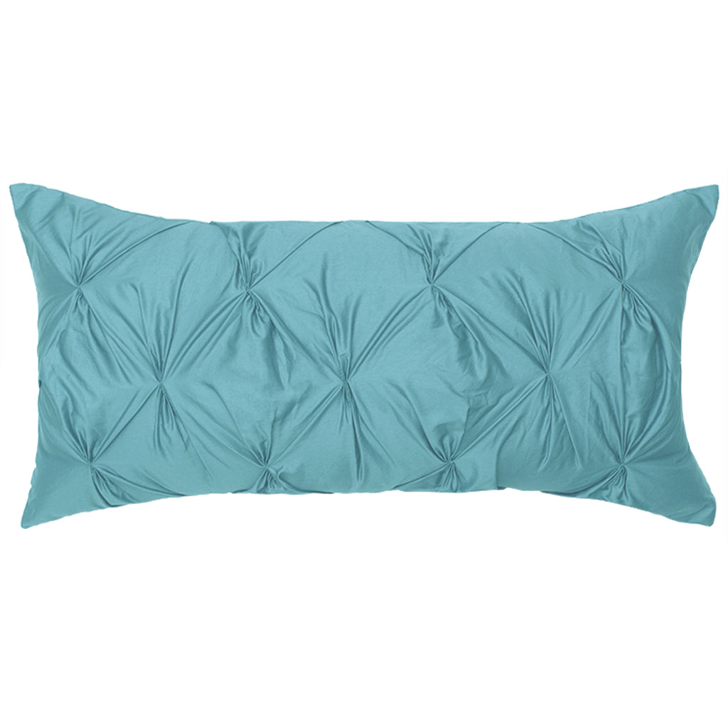 Bedroom inspiration and bedding decor | The Turquoise Pintuck Throw Pillow Duvet Cover | Crane and Canopy