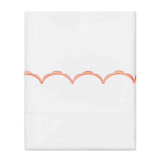 Apricot Wavelet Embroidered Pillowcase Pair