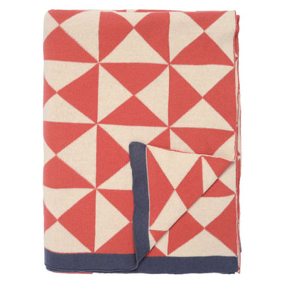 Coral Wind Farm Patterned Throw