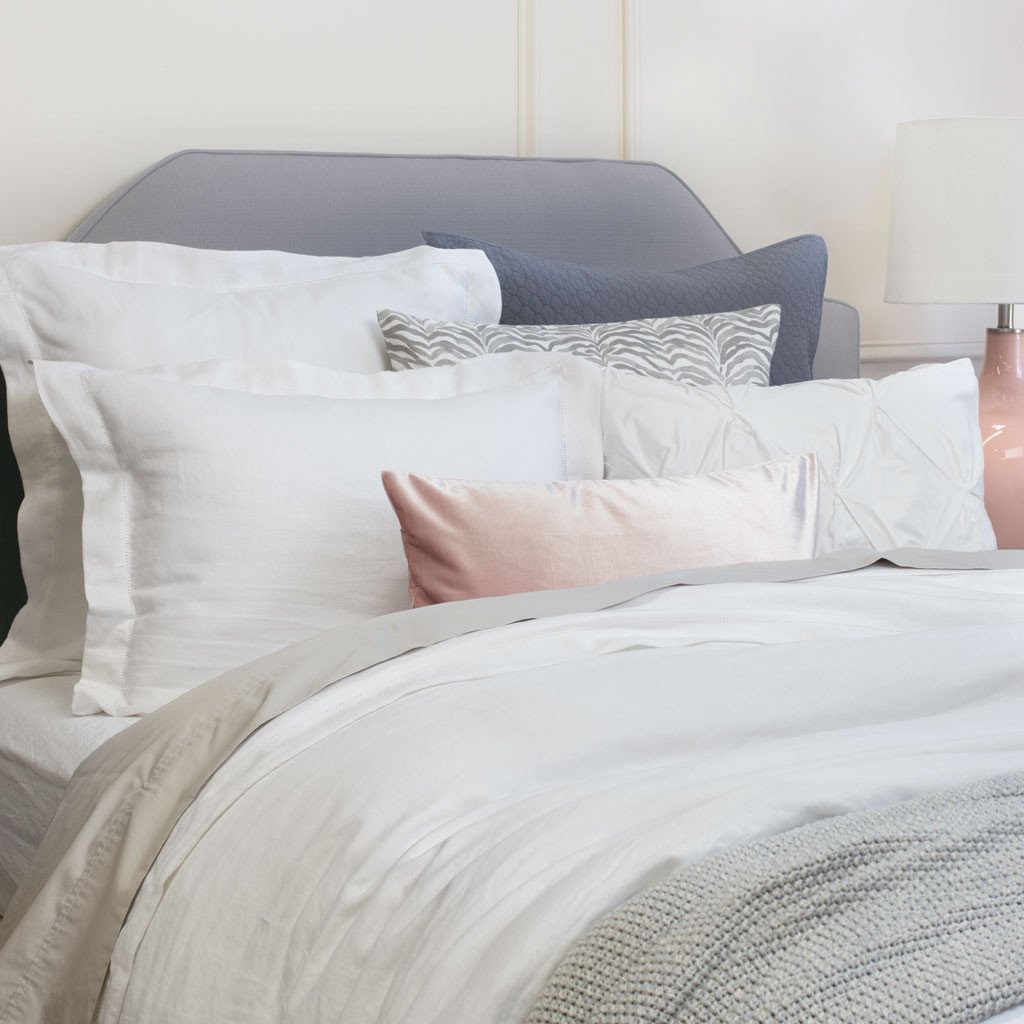 Bedroom inspiration and bedding decor | Lane White Belgian Linen Duvet Cover Duvet Cover | Crane and Canopy
