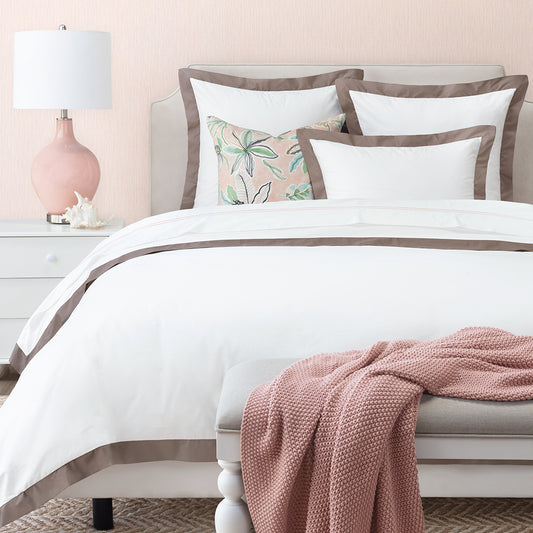 Hazelnut Linden Border Euro Sham