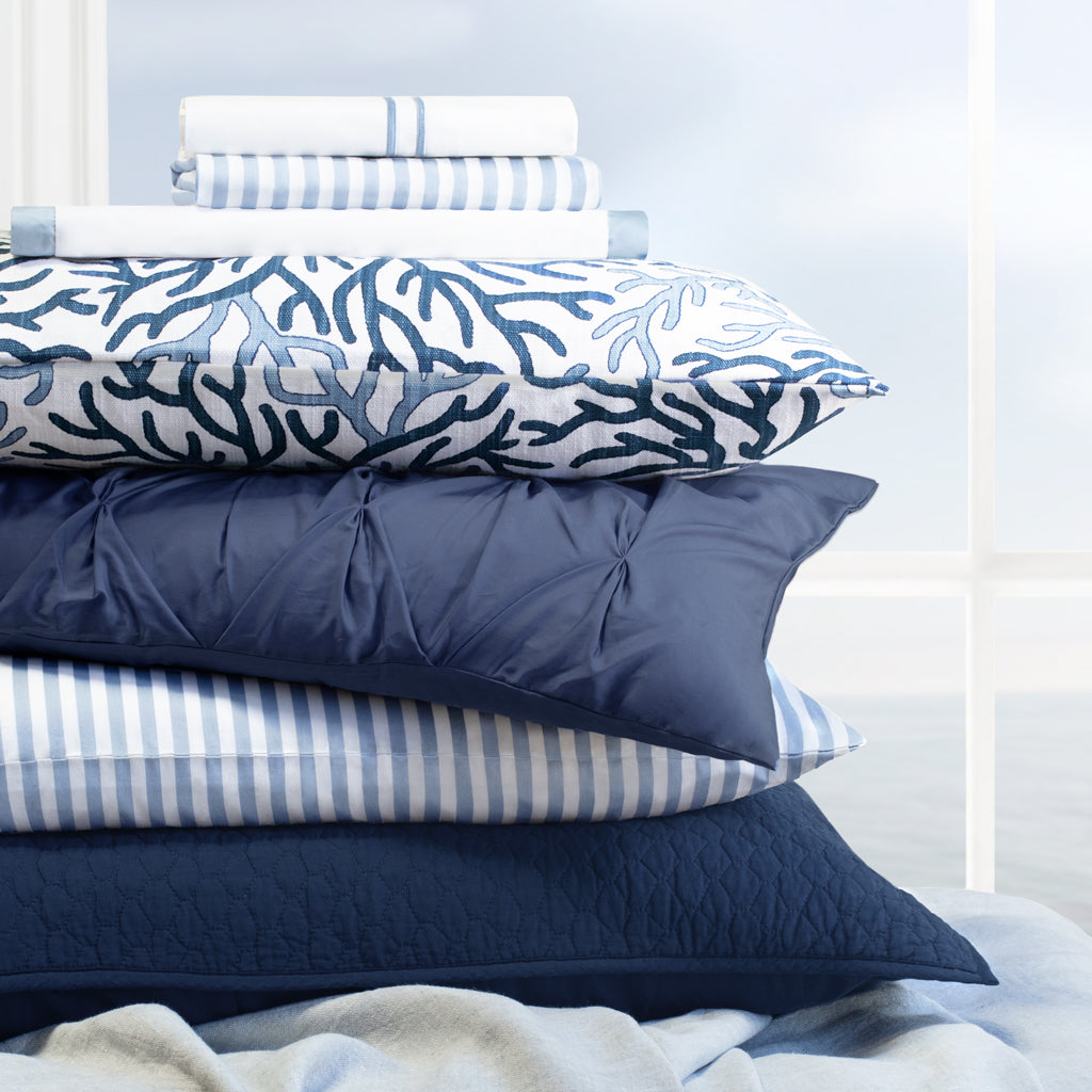 The French Blue Striped Sheet Set