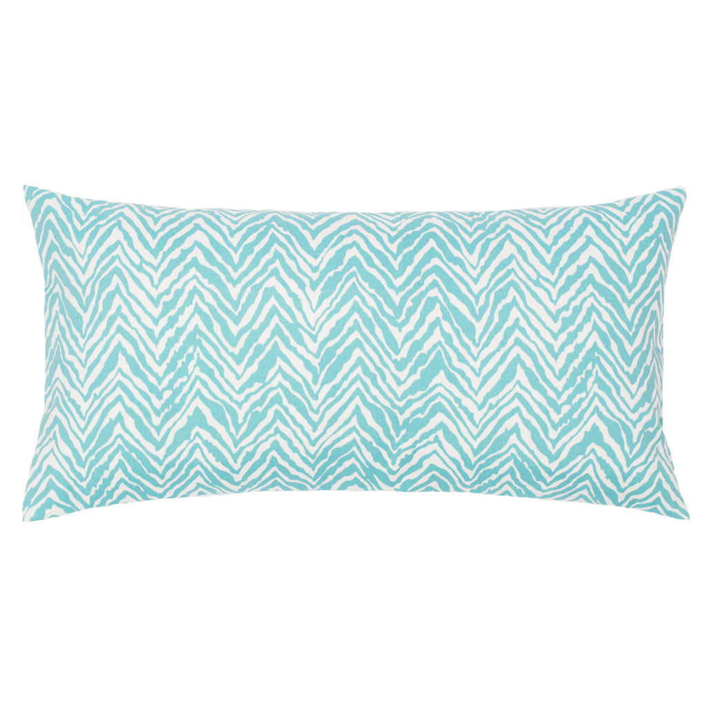 The Turquoise Zebra Chevron Throw Pillow