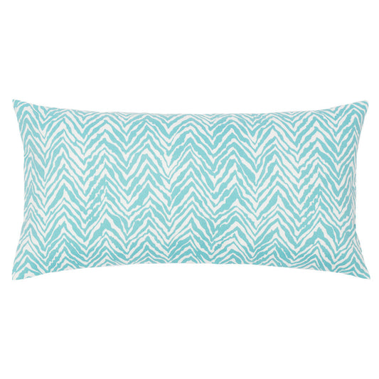 The Turquoise Zebra Chevron Throw Pillow