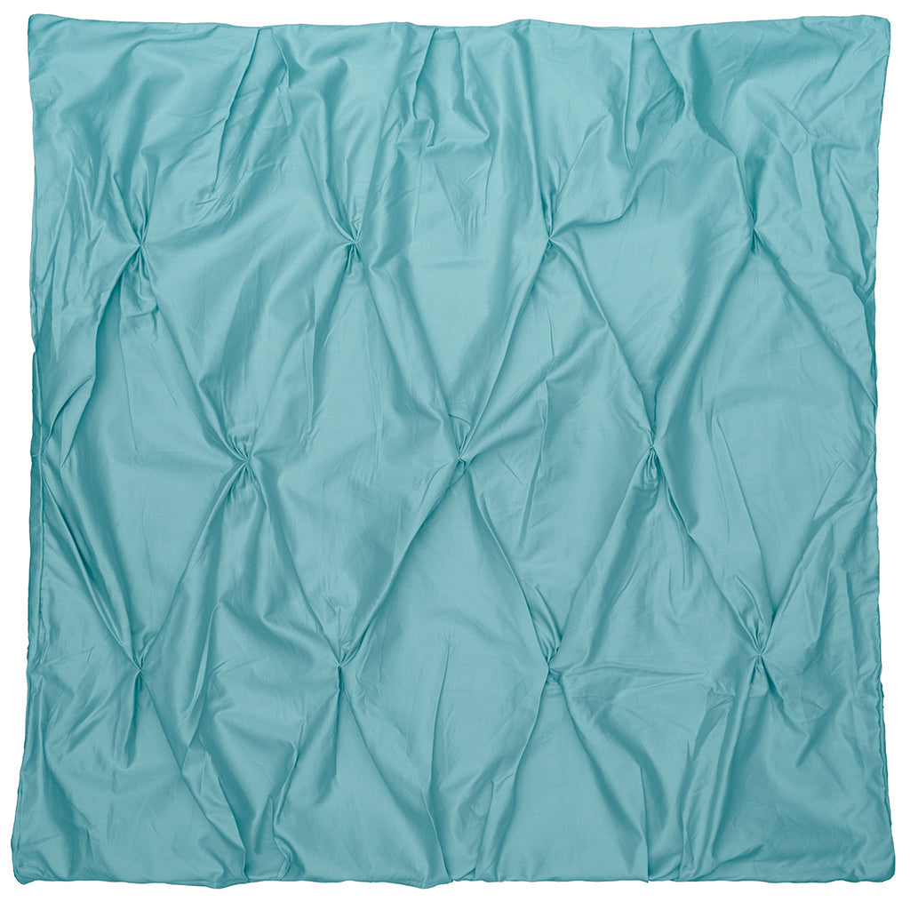 Valencia Turquoise Pintuck Euro Sham