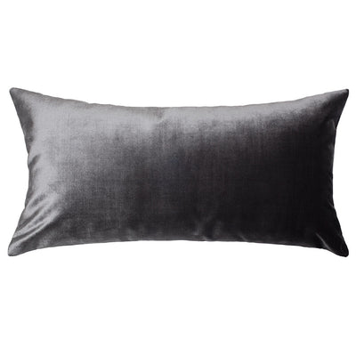 Charcoal Grey Velvet Throw Pillow