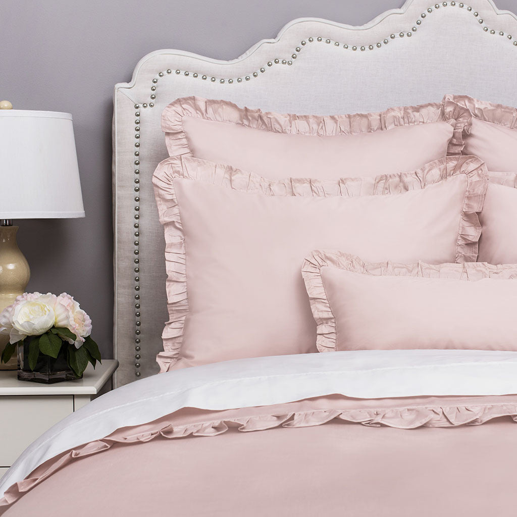 Bedroom inspiration and bedding decor | The Vienna Dust Pink Duvet Cover | Crane and Canopy