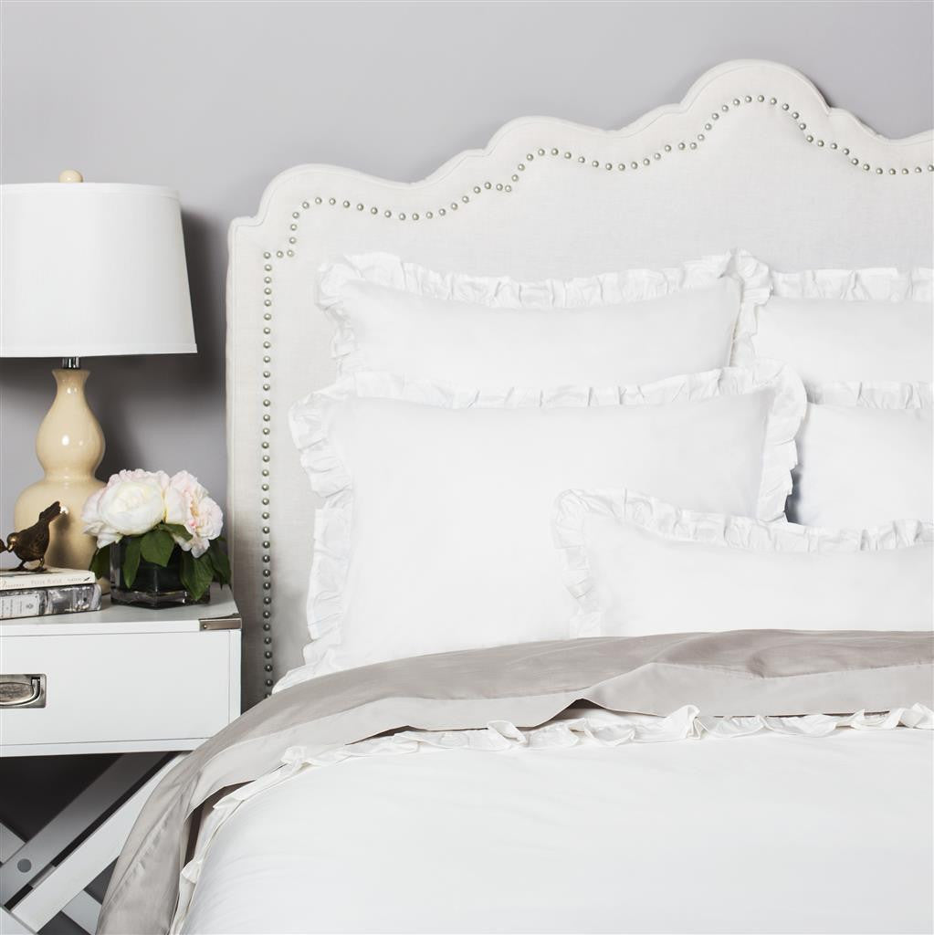 Bedroom inspiration and bedding decor | Soft White Vienna Sham Pair Duvet Cover | Crane and Canopy
