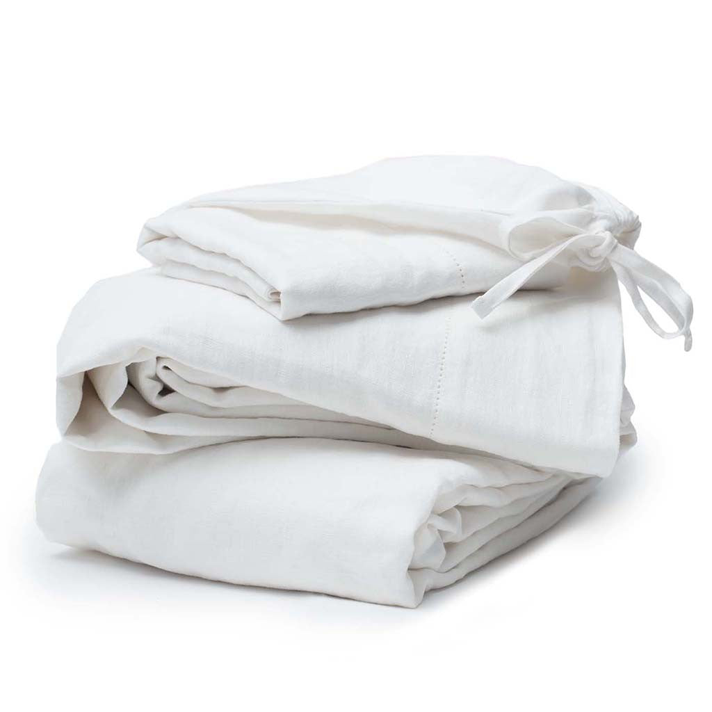 The White Belgian Linen Sheets