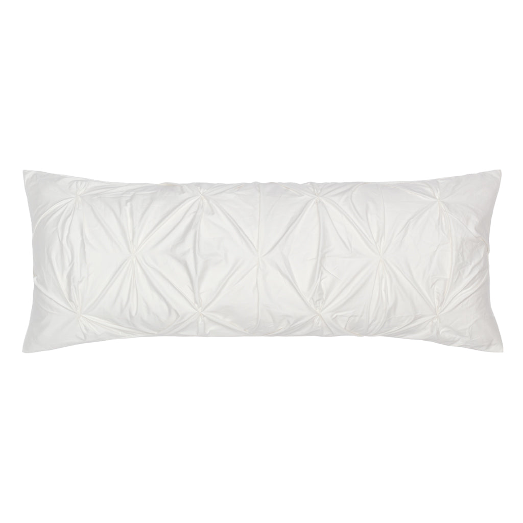 The Soft White Pintuck Extra Long Lumbar Throw Pillow – Crane Canopy