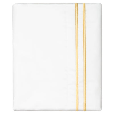 Yellow Lines Embroidered Pillowcase Pair