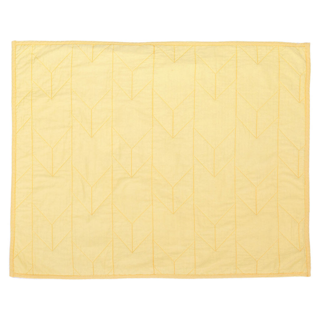 Yellow Chevron Quilt Sham Pair