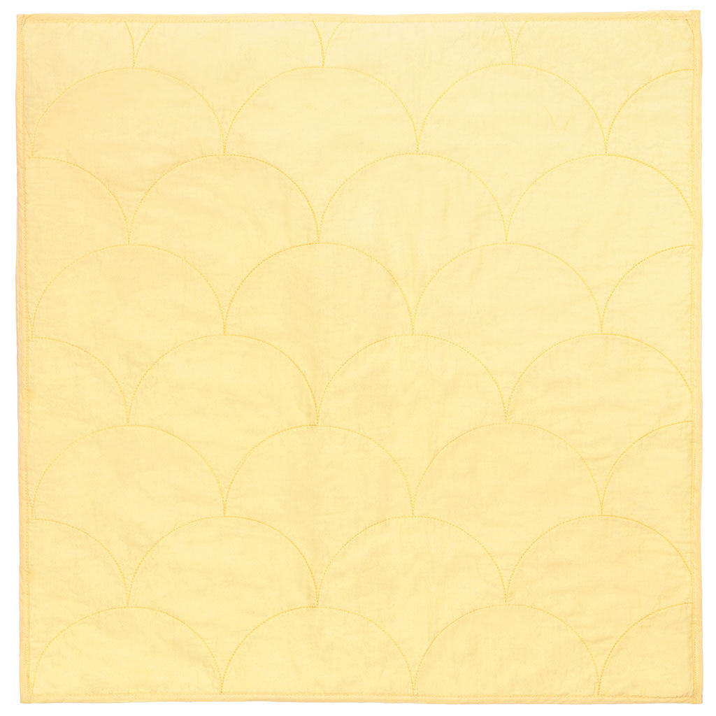 Yellow Scalloped Quilt Euro Sham