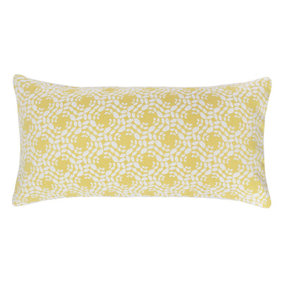 Yellow and White Blossom Throw Pillow