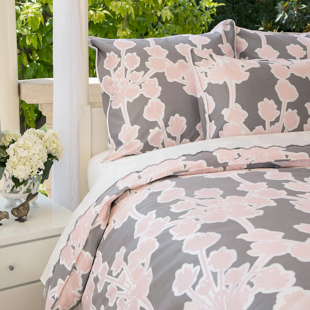 Bedroom inspiration and bedding decor | Pink Ashbury Euro Sham Duvet Cover | Crane and Canopy