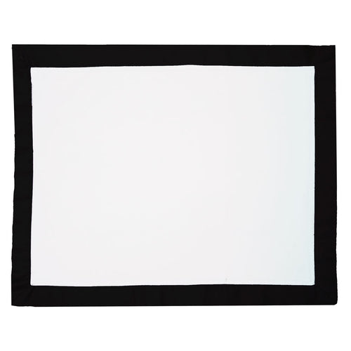 Black Linden Border Sham Pair