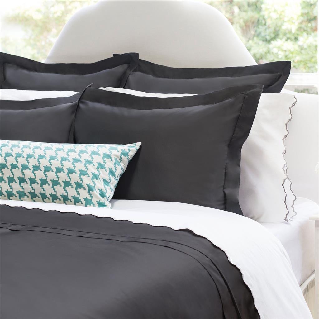 Bedroom inspiration and bedding decor | Peninsula Charcoal Grey Duvet Cover Duvet Cover | Crane and Canopy