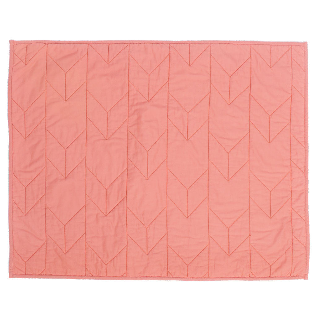 Coral Chevron Quilt Sham Pair
